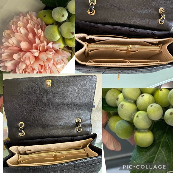 Chanel CC Chocolate Bar Caviar Leather Chain Shoulder bag w/ COA - Picture 11 of 17